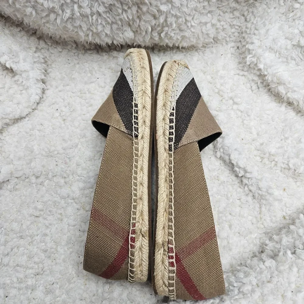 Burberry Hodgeson Check‎ Espadrille Flats size 38.5 - Picture 7 of 10